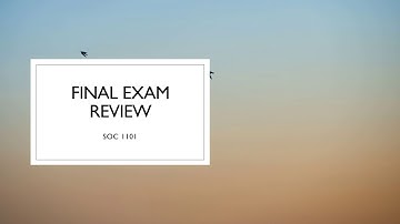 Final Exam Review