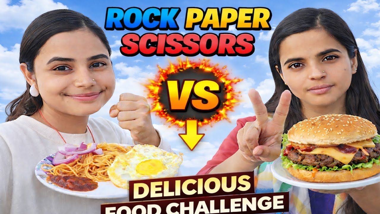 Shocking😱Rock vs Scissors Food Challeng😋 🍳🍜🌯🌮🥙🌮🥗#viral #viralvideo #funchallenge #rockpaperscissors 