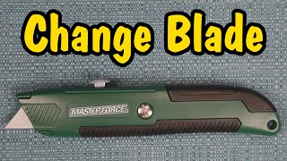 How to Change the Blade on a Masterforce Utility Knife (Switch Out Retractable Blade & Store Inside)