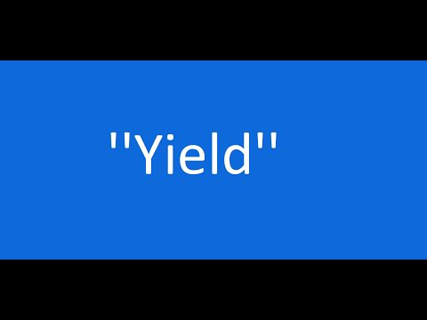 What does the “yield” keyword do?