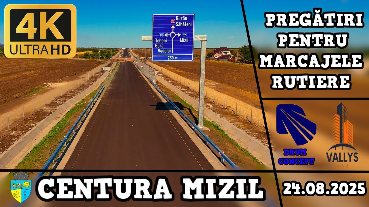Centura Mizil | Pregătiri pentru marcajele rutiere | 24.08.2025 | Vallys Deco