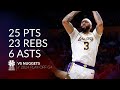 Anthony Davis 25 pts 23 rebs 6 asts vs Nuggets 2024 PO G4