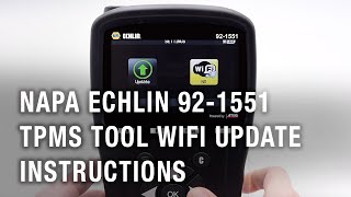 NAPA Echlin 92-1551 TPMS Tool WiFi Update Instructions Video