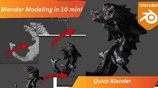 Blender Creature Modeling Tutorial | Create a Horror Monster in 10 Minutes (Beginner Friendly)