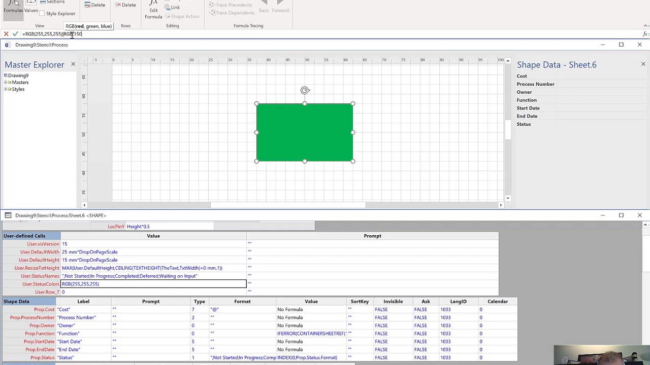 Update Smart ShapeSheet Formulas