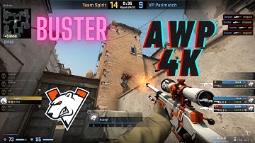 buster insane awp 4k! (Virtus.pro vs Spirit - StarLadder CIS RMR 2021)