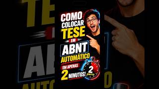 Como colocar tese em abnt