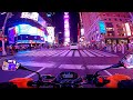 Motorcycle Ride Through NYC Midtown & Times Square At Night