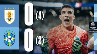 Uruguay 0 (4) - 0 (2) Brasil | Cuartos de final | CONMEBOL Copa América 2024 | #AUFTV