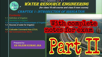 Water Resource Engineering lectures | chapter 1 |Introduction Of Irrigation | Part 2 | Nilesh Jha