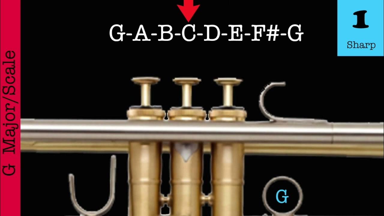 (Trumpet Fingering) G Major Scale Trumpet Lessons YouTube