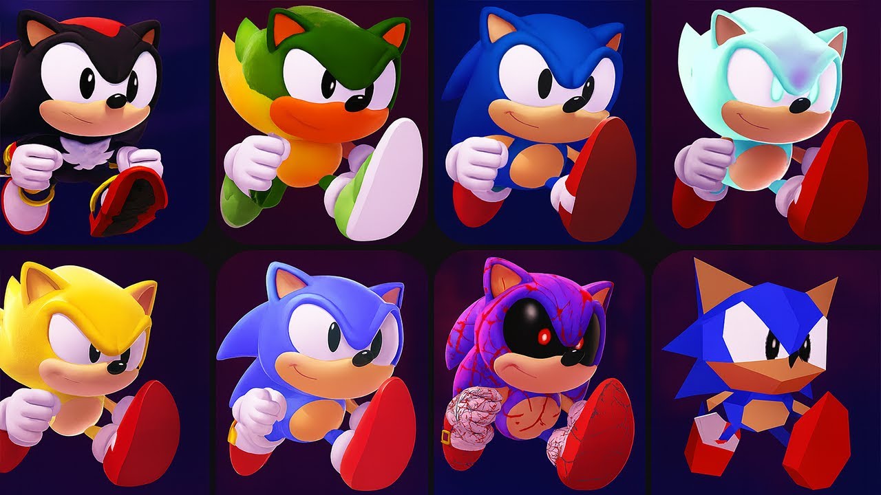 ALL 10+ different versions of Classic Sonic (2D Sonic) in Sonic X Shadow Generations