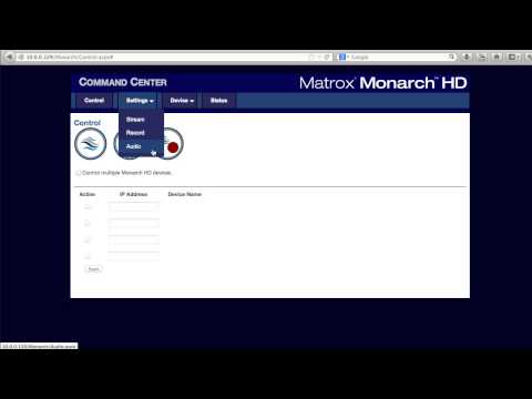 Tutorial: Matrox Monarch HD