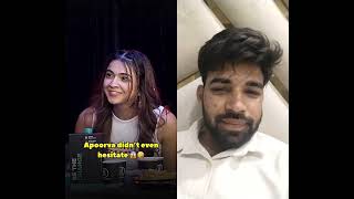 Apoorva didn't even hesitate 😱🤣#therebelkid #shortvideo #trending  ... Wealth