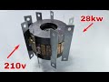 How to turn magnetic turbo use 210v generator, permanent activity