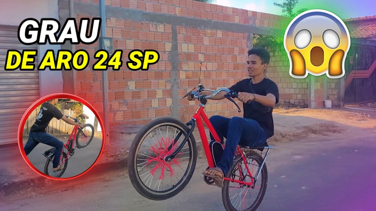 Menor dando grau na bike aro 24 