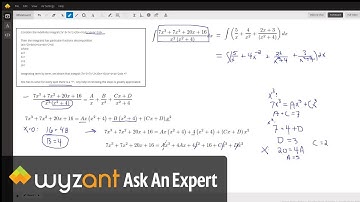 Use fraction decomposition to evaluate the indefinite integral for a rational function.