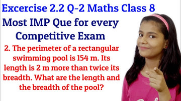 Perimeter of a rectangular swimming pool is 154 m.What are the length and the breadth of the pool?
