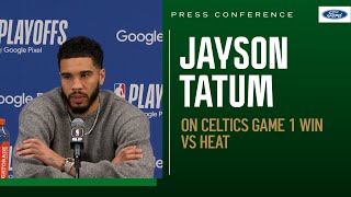 POSTGAME PRESS CONFERENCE: Jayson Tatum's triple double helps lead Celtics to victory over Heat