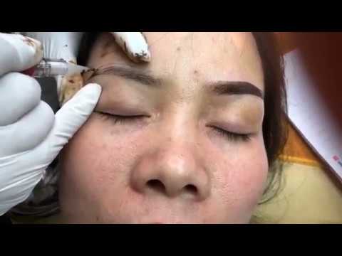 Màu Phun Tán Bột Lông Mày - Cách phun mày tán bột | Hà Nội Beauty