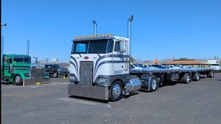 Super 🔥 Peterbilt 362 With Western Trailers Hay Doubles Roll By -- Chandler, AZ April 20th, 2024