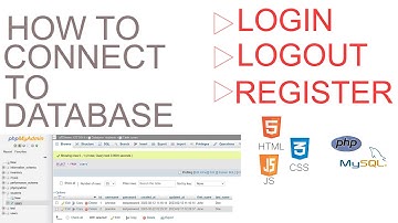 PHP PROJECT: 3/6 Login Logout System with PHP MySQL | How To Connect to MySQL Database using PHP PDO