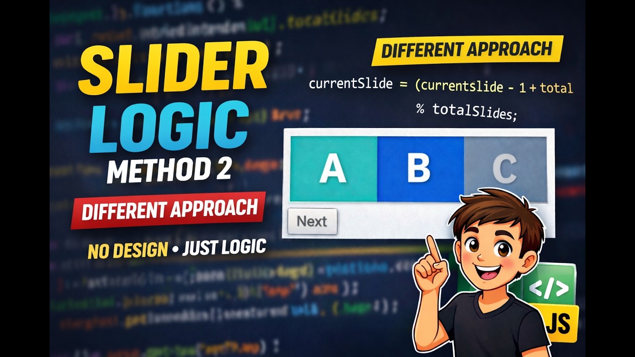 Second Way to Create a Slider | JavaScript Logic Explained for ...