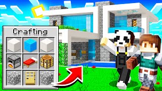 CHEATING using INSTANT HOUSE MOD in Minecraft!