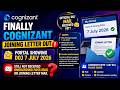 Finally Cognizant Joining Letter Out | Portal Showing DOJ 7 July 2026 – Not Received Onboarding Mail
