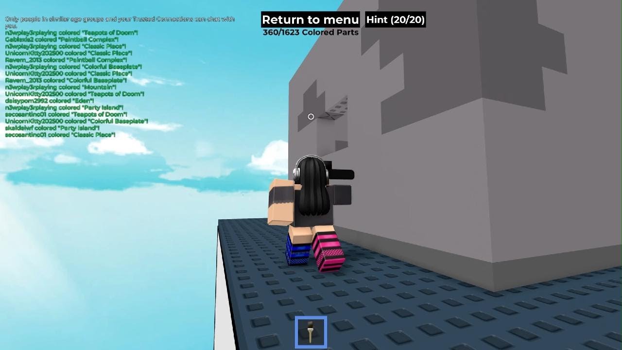 I played Roblox colour book!!
