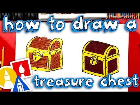 Video: How To Draw A Treasure Chest With A Pencil