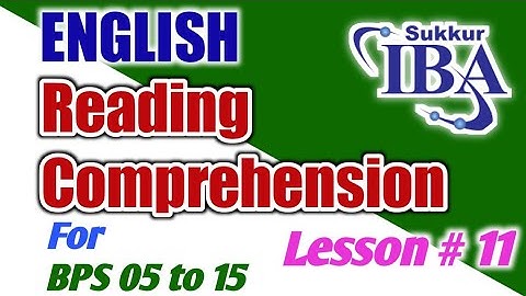 Reading Comprehension for IBA Screening Tests || BPS 05 To 15 || STS || NTS ||