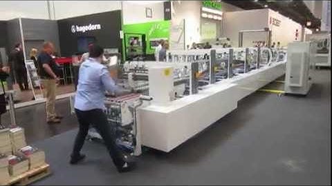 Omega Hiline 110 high speed folder gluer at Drupa 2016