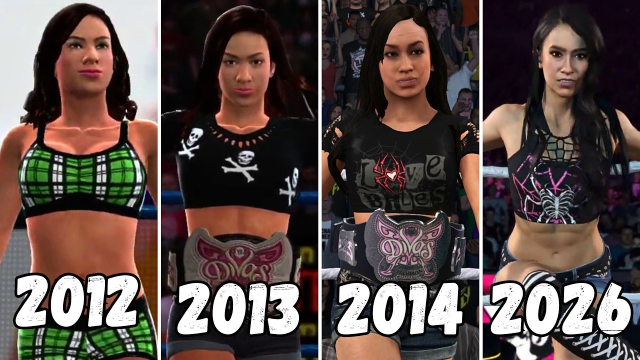 Entrance Evolution of Aj Lee - 2012 -2026 - WWE Games