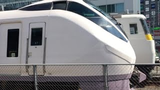 上野東京ライン E657系 カツK7 特急ときわ57号 勝田行きと185系 オオOM09 EXPRESS 185塗装 特急踊り子号 伊豆急下田行き 秋葉原通過
