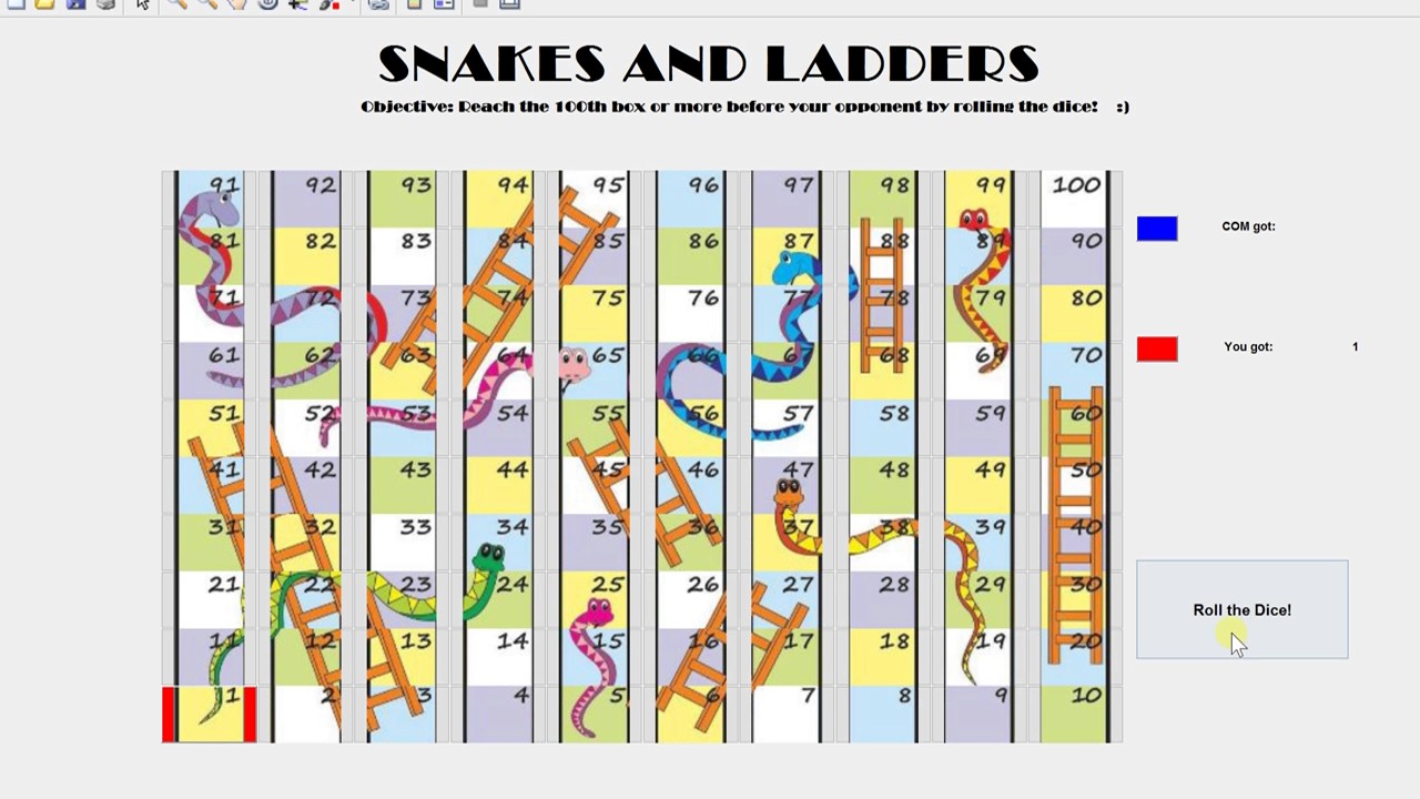 CSCE155N how to play snakes&ladders on matlab YouTube