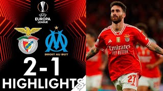 benfica vs Marseille 2 - 1 All goals \& highlights