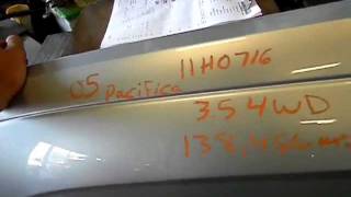 11H0716 2005 CHRYSLER PACIFICA TOURING,3.5,A.T.,AWD,138456 MILES,MORRISON'S AUTO SALVAGE YARD