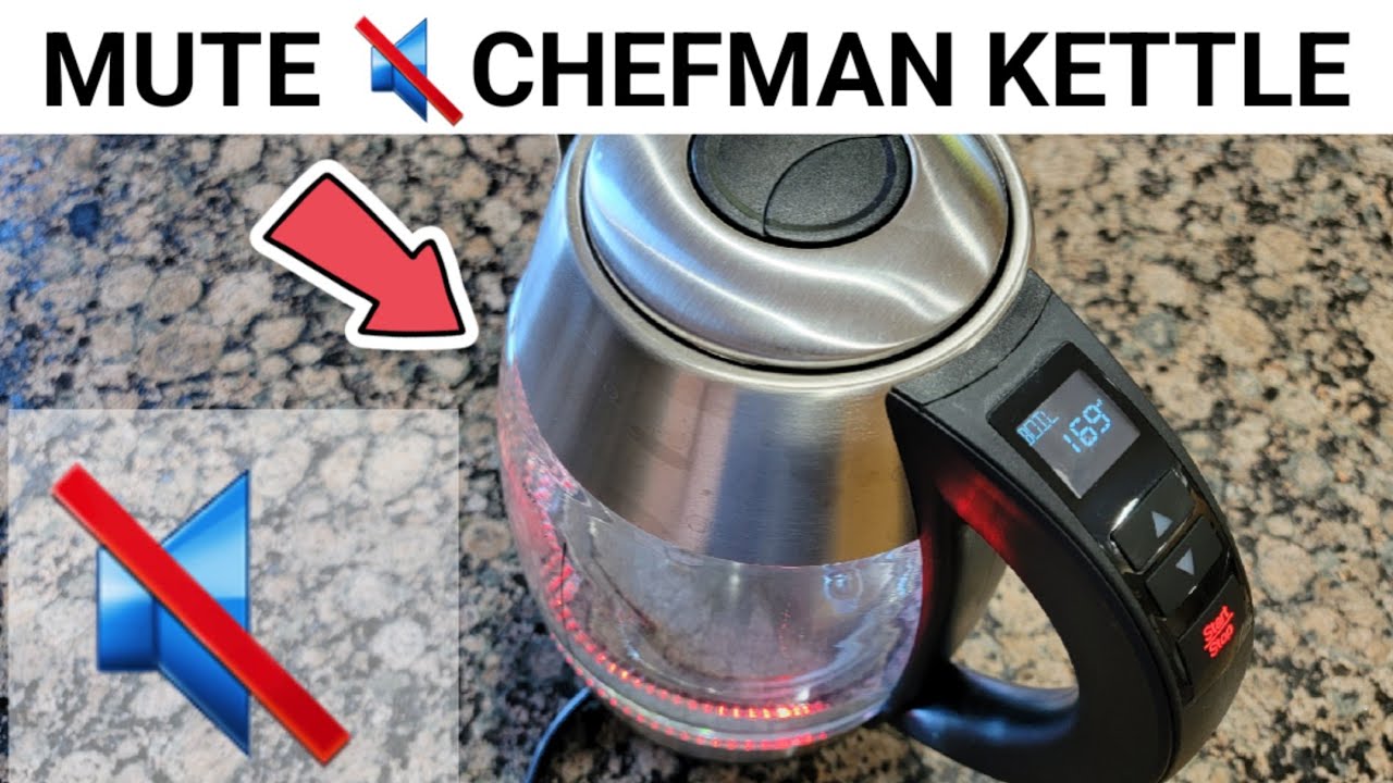 How To Mute Sounds on Chefman Cordless Glass Electric Kettle Plus COSTCO 