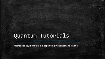 Quantum microapps style of building apps: Creating microapps and composite app in Visualizer