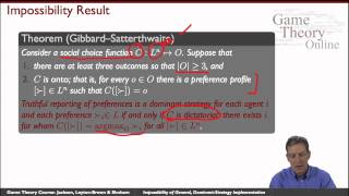 GTO2-2-04: Impossibility of General, Dominant-Strategy Implementation