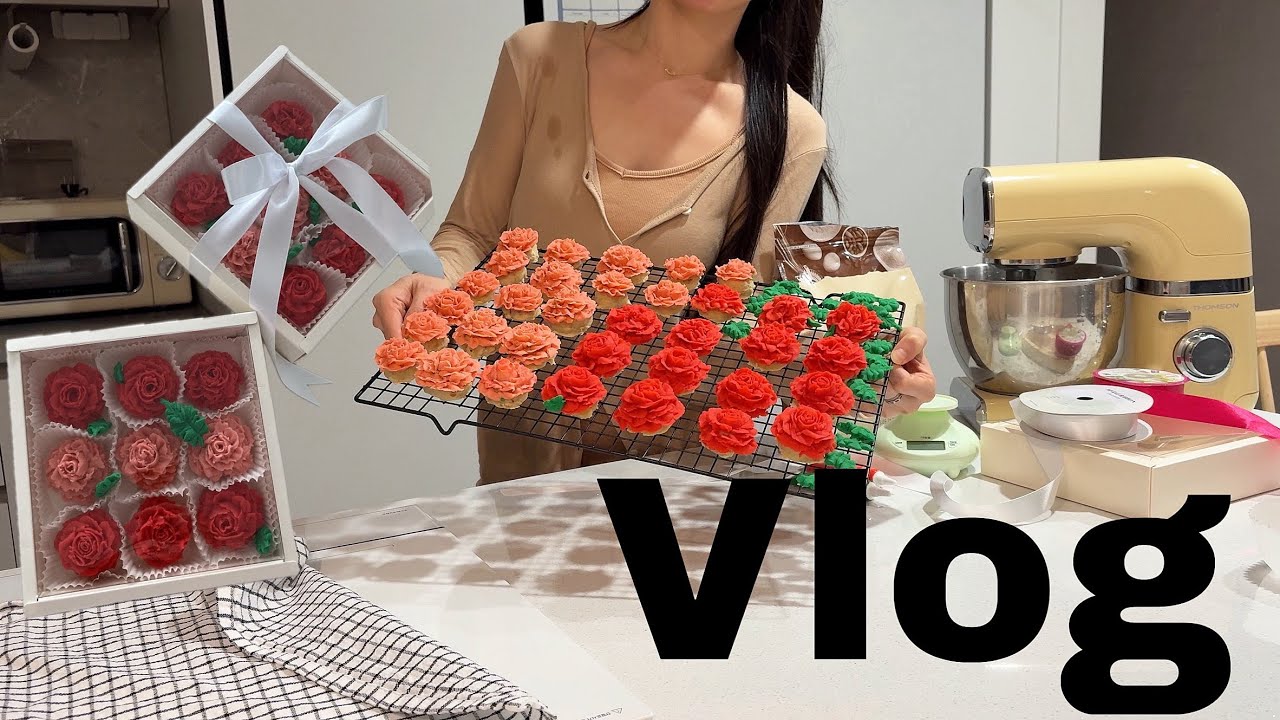 ENG) 어버이날 카네이션쿠키 🌺 대량생산하기 시금치페스토 또띠아로 고르곤졸라.두릅김밥 짜장밥 만들어 먹는 일상 vlog