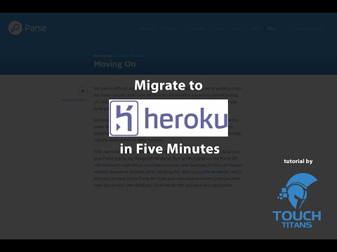 Parse to Heroku Migration in 5 minutes !! Parse.com Server and Parse Database Migration Tutorial