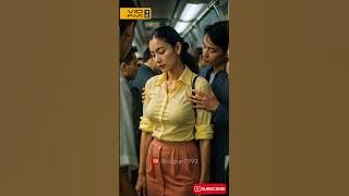 Japan's Beauty Lady On A Crowded Subway During Rush Hour #subway #tokyo #japantrain
