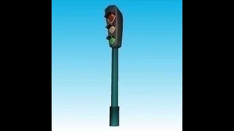 3D Model of Traffic Lights Column Review