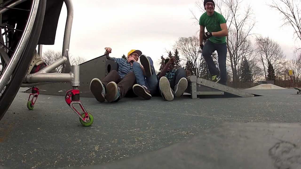 Guy on wheelchair, jumps over 3 people!! must watch! YouTube