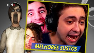 ALANZOKA E CELLBIT INFARTANDO JOGANDO JOGOS DE TERROR - MELHORES SUSTOS ENGRAÇADOS DOS STREAMERS