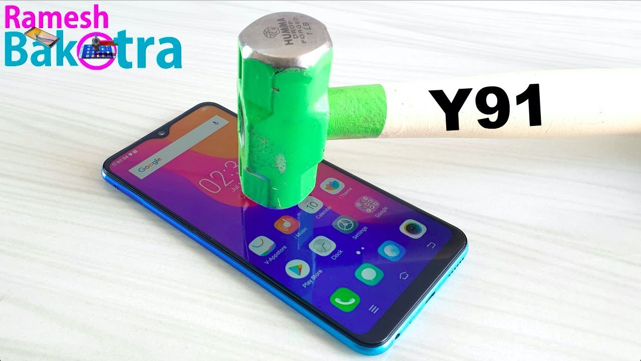Vivo Y91 Screen Glass Scratch Test