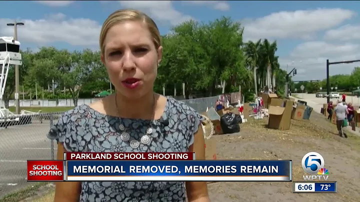 Volunteers pack up Stoneman Douglas High School memorial for preservation