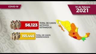 REPORTE DIARIO DE COVID-19 * 19 DE FEBRERO 2021